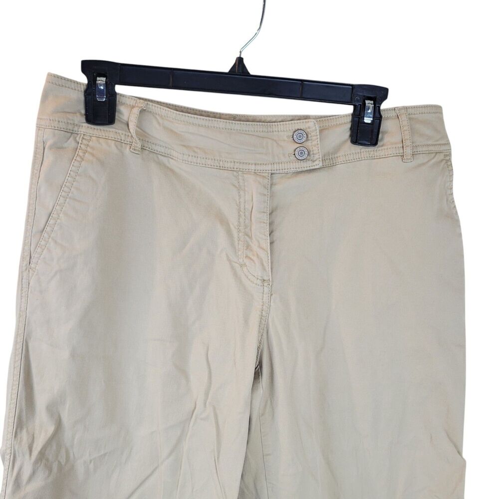 New York & Company Womens Size 8 Tan Solid Capri Pants - Picture 9 of 11